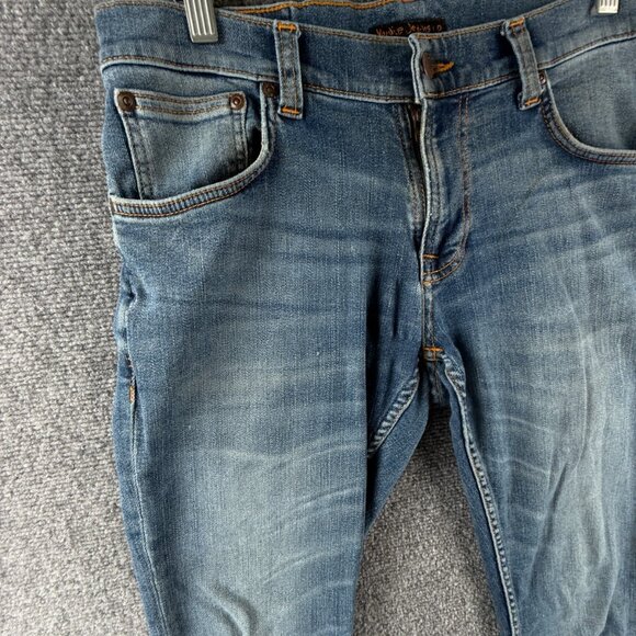 Nudie Jeans Men Denim Jeans 31x32 Tight Terry Steel Navy Stretch ACTL 31X31 - Picture 2 of 16